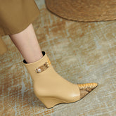 Felix Pointed Toe Nude Ankle Boots Newgew